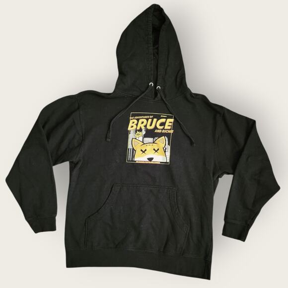 RNL Rich N Lonely Sweater Men's Sz L Black Comic Book Design Dashy Call of Duty - Picture 1 of 3